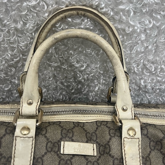 Authentic Joy Gucci Boston Bag Handbag Duffle Purse Logo Monogram - Picture 4 of 14